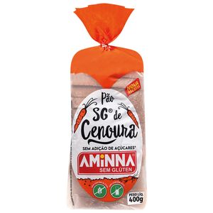 Pão de Forma Cenoura sem Glúten Aminna 400g