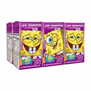 Leite Fermentado Bob Esponja sabor Uva Elegê 480g