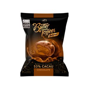 Bala sabor Chocolate Amargo 53% Cacau Butter Toffees Intense Arcor 90g
