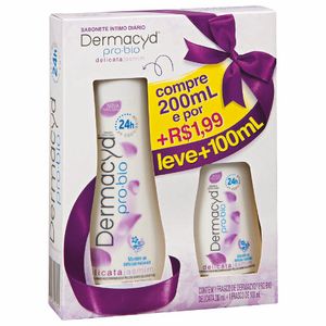 Conjunto de Sabonete Líquido Íntimo Dermacyd Pro-Bio Delicata Jasmim 200ml e 100ml