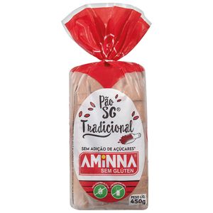 Pão de Forma Tradicional sem Glúten Aminna 450g