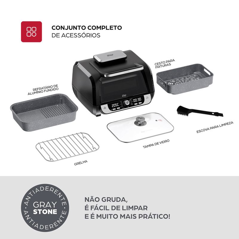 Fritadeira-Air-Fryer-Wap-Barbecue-10-Litros-WAFBD1-220V-Zaffari-04