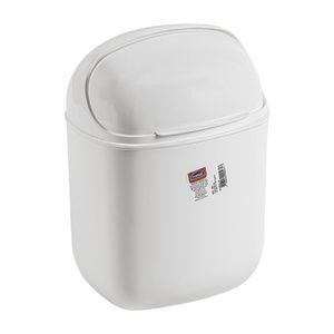 Lixeira para Pia Flip Top Branca 461 Plasútil 3,7 Litros