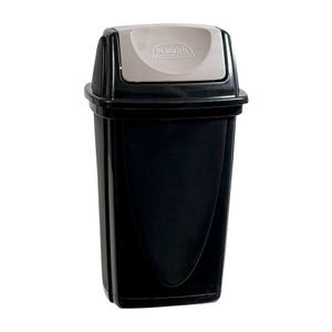 Lixeira Multiúso Ecoblack com Tampa Basculante 3485 Plasútil 7,2 Litros 23x39,8x18,5cm