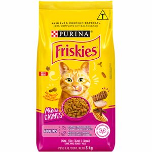 Ração para Gatos Friskies Purina Adultos Mix Carnes 3kg