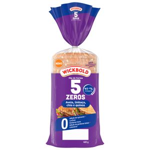 Pão de Forma 5 Zeros Aveia, Linhaça, Chia e Quinoa Wickbold 400g