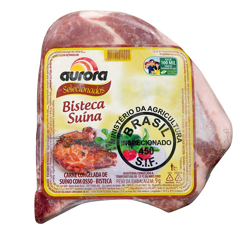 Bisteca Suína Congelada Aurora
