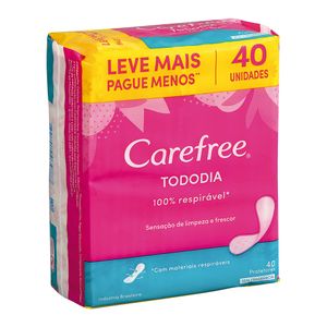 Protetor Diário Carefree sem Perfume 40 unidades