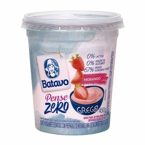 Iogurte de Morango Grego Pense Zero Batavo 450g