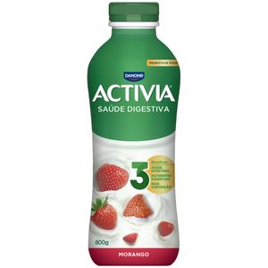 Leite Fermentado Morango Probióticos Vivos Activia Danone 800g