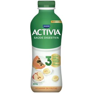 Leite Fermentado Vitamina de Frutas Probióticos Vivos Activia 800g