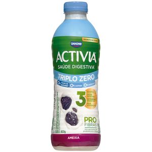 Leite Fermentado Ameixa Probióticos Vivos Zero Lactose Activia Danone 800g
