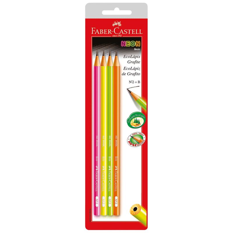 Lapis-Grafite-SM-1205NED-Evolution-Neon-Faber-Castell-4-unidades-Zaffari-00