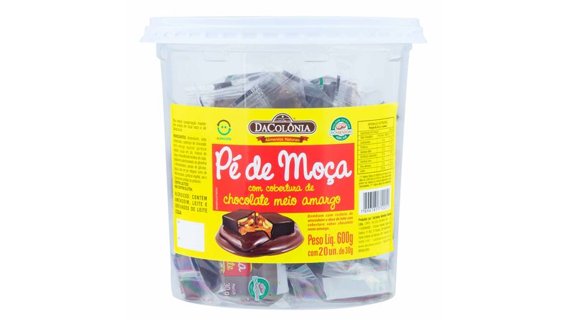 その他 chocolat Pé de Moça Coberto por Chocolate Meio Amargo DaColônia 600g - Zaffari