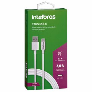 Cabo USB Tipo-C Branco Intelbras 1,2m