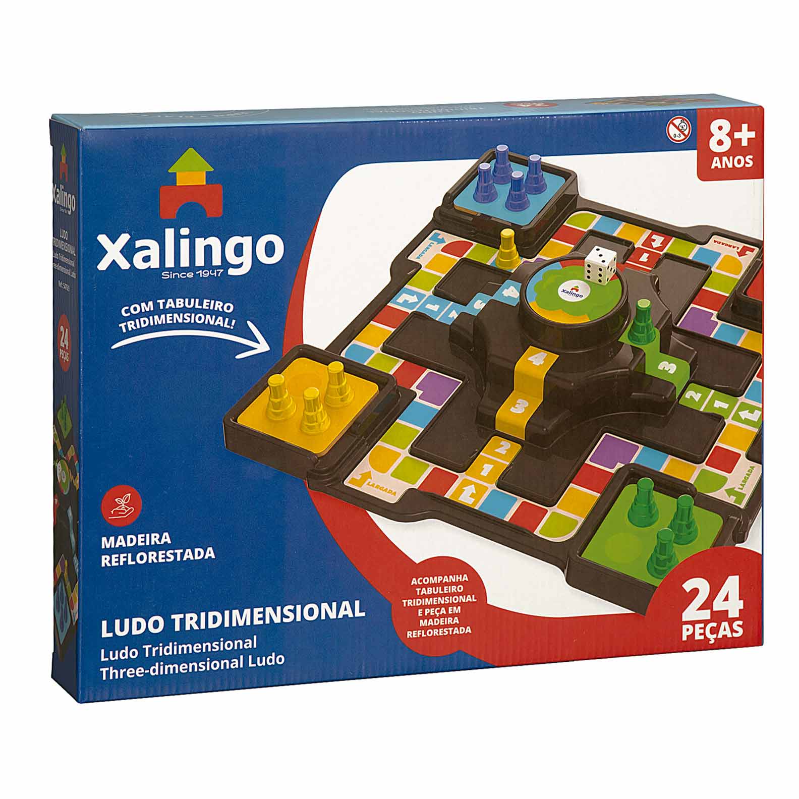 Jogo Ludo Tridimensional Xalingo 24 Peças - Zaffari