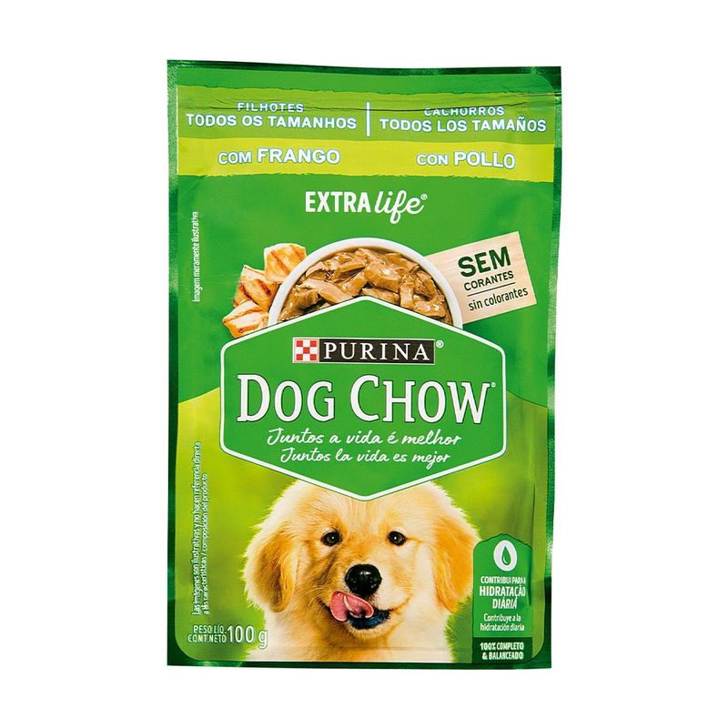 Racao-Umida-para-Caes-Dog-Chow-Purina-Filhotes-Frango-Sache-100g-Zaffari-00