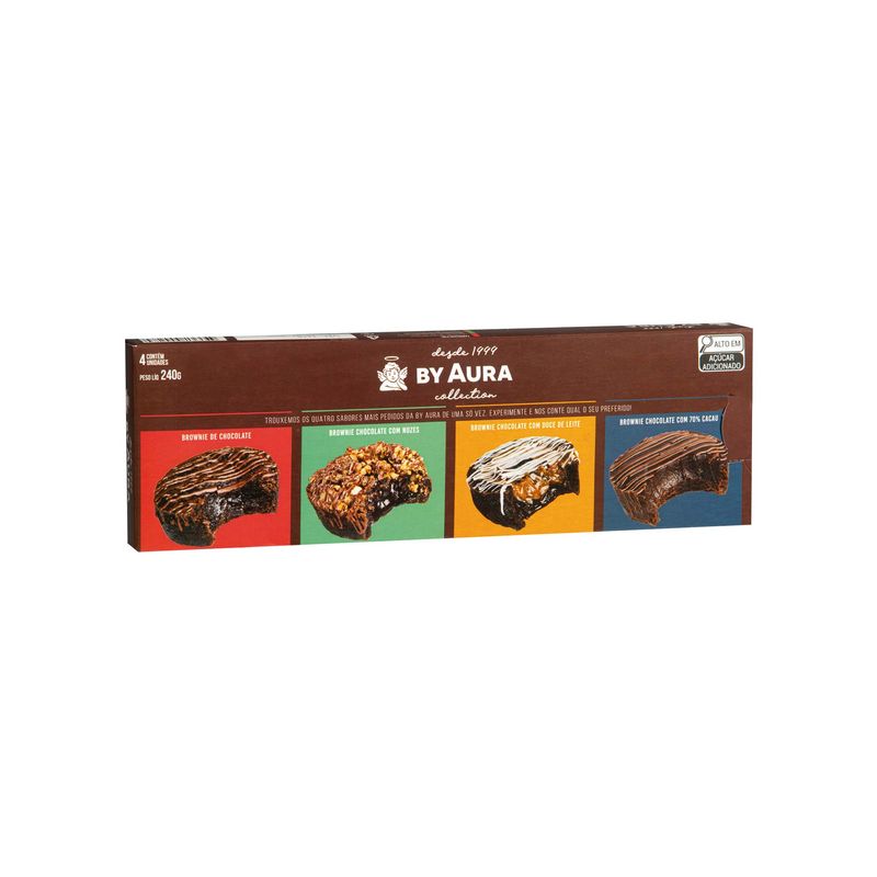 Brownie-de-Chocolate-Brownie-Chocolate-com-Nozes-Brownie-Chocolate-com-Doce-de-Leite-Brownie-Chocolate-com-70--Cacau-By-Aura-240g-4-unidades-Zaffari-00