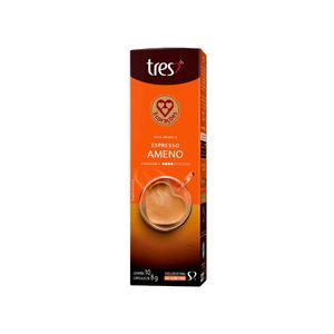 Cápsulas de Café Espresso Ameno tres 3 Corações 10 unidades