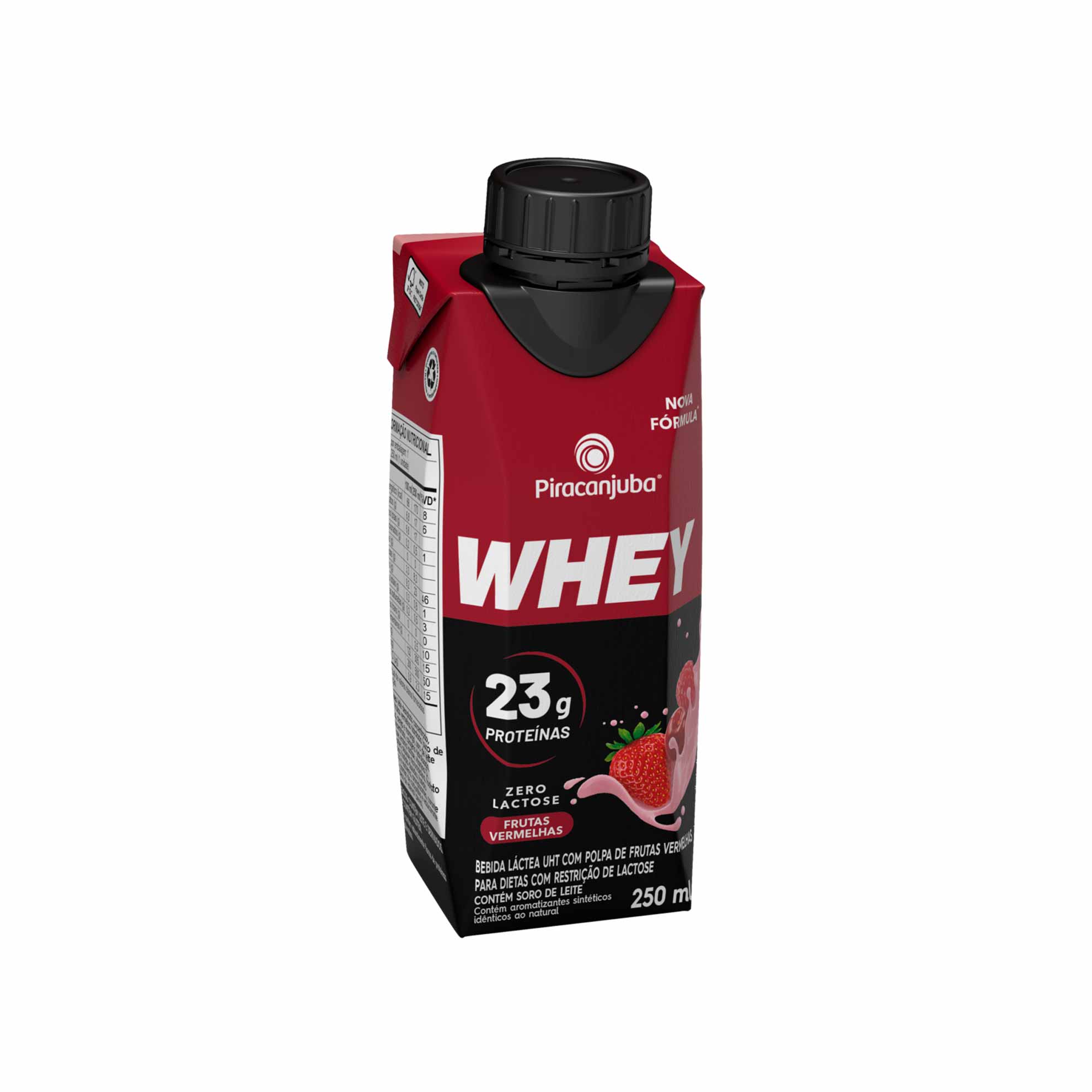 Bebida Láctea sabor Frutas Vermelhas Whey Piracanjuba 250ml - Zaffari