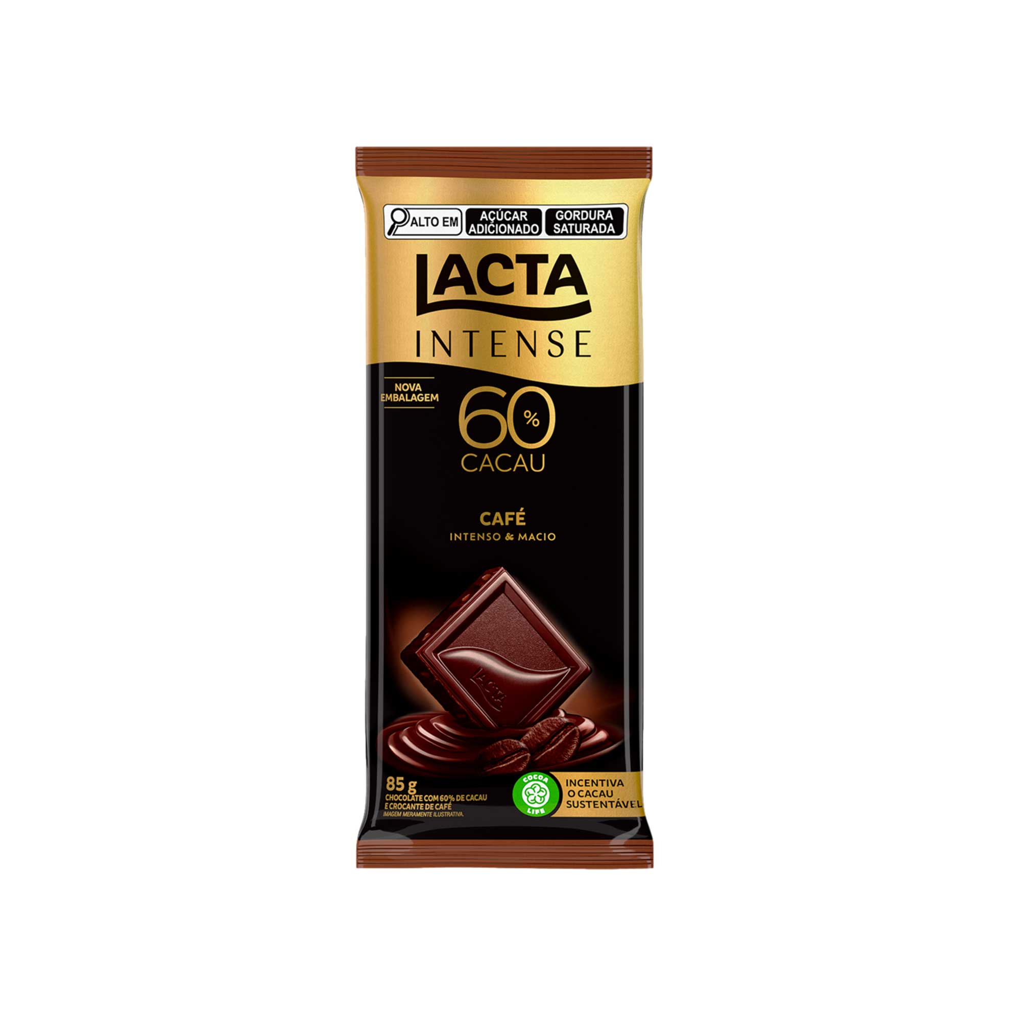Chocolate Intense Lacta 60% Cacau Mix de Nuts 85g - Zaffari
