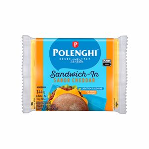 Queijo Cheddar Processado Light Sandwich-In Polenghi 144g