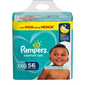 Fralda Pampers Confort Sec XXG 56 unidades