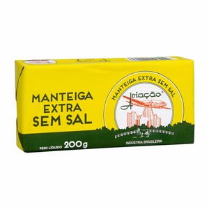Manteiga Extra sem Sal Aviação 200g
