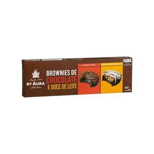 Brownies de Chocolate e Doce de Leite By Aura 240g 4 Unidades