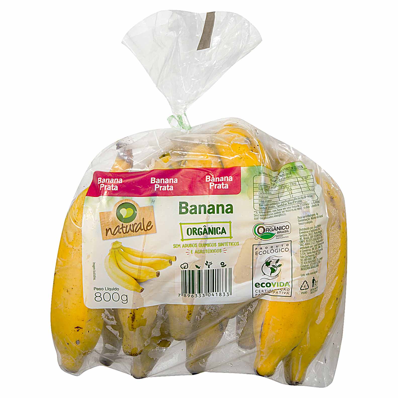 Banana Prata Orgânica Naturale 800g - Zaffari