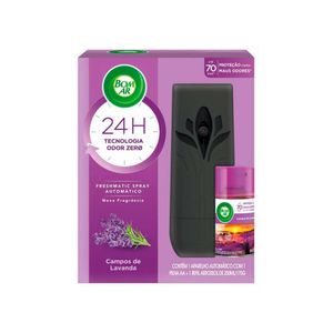 Aromatizador Bom Ar Campos de Lavanda Aparelho Spray Automático e Refil 250ml