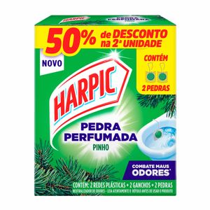 Pedra Sanitária Perfumada Pinho 2 unidades Harpic