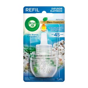 Odorizador Refil para Difusor Elétrico Lírio Branco e Algodão Air Wick Bom Ar 16ml