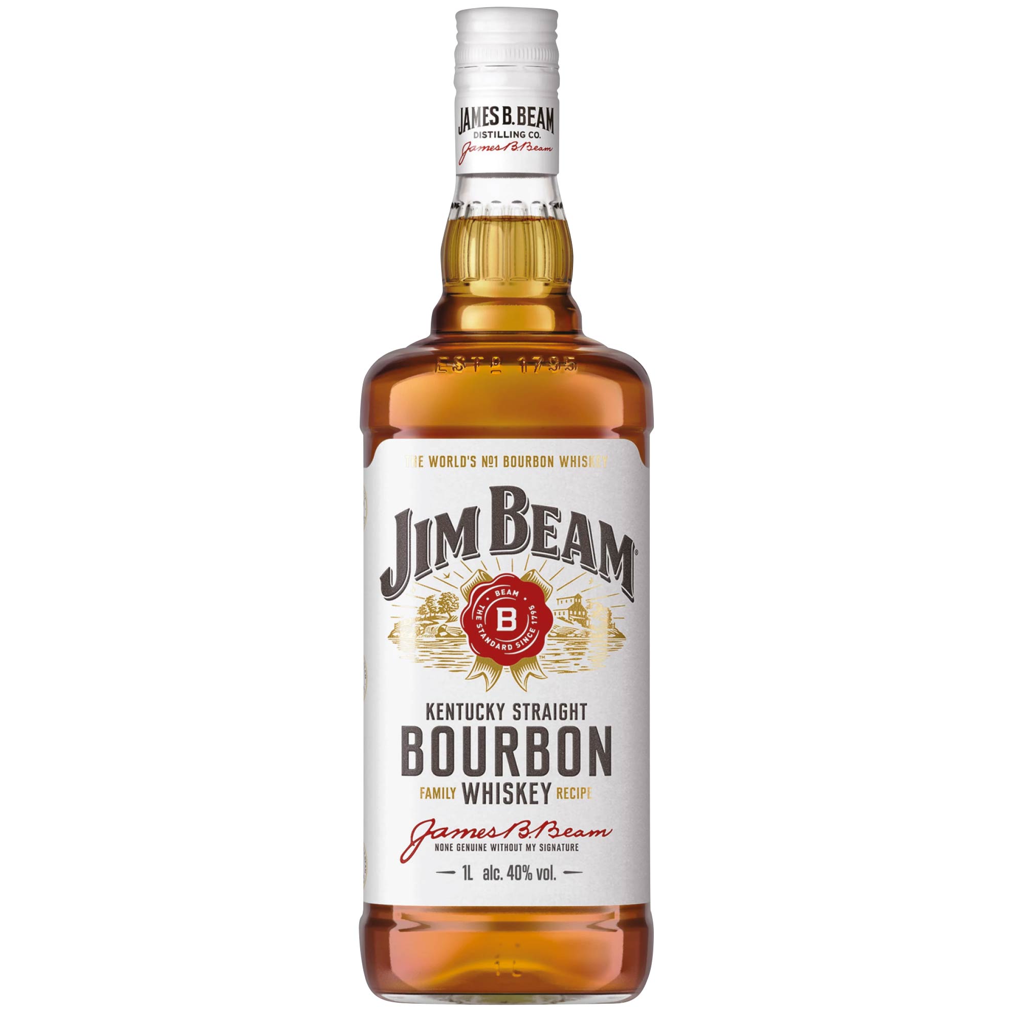 Whisky Jim Beam Bourbon White 1 Litro - Zaffari