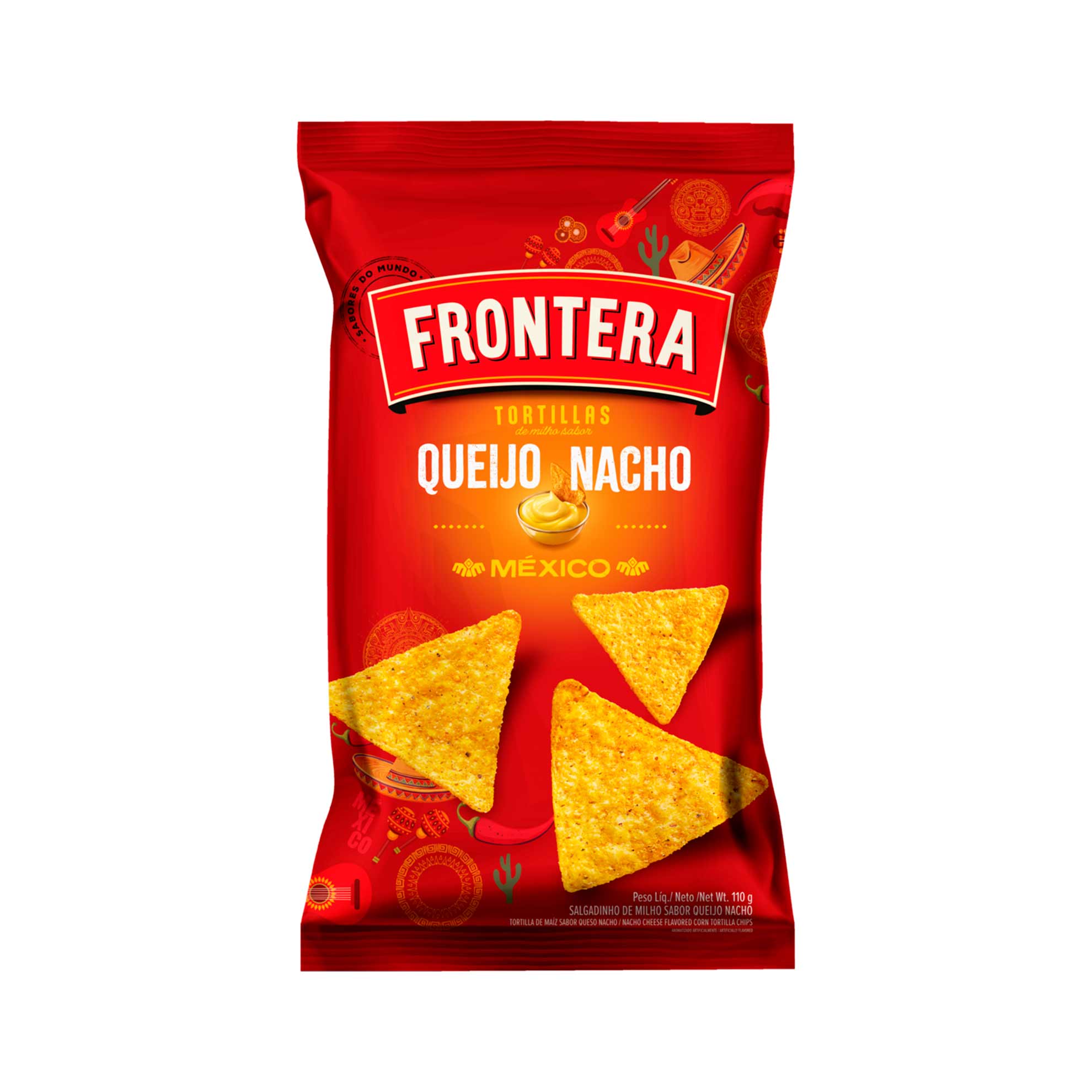 Salgadinho Tortilla sabor Queijo Nacho Frontera 110g - Zaffari