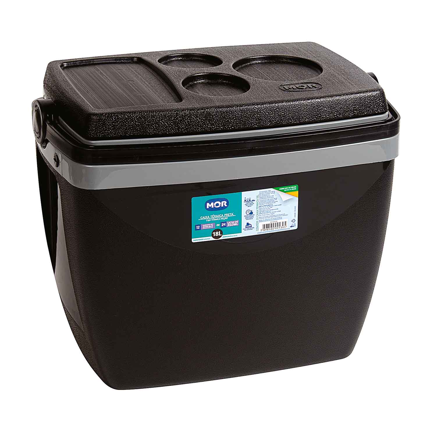 MoR14 Caixa Térmica 18L Verde com Preto - Loja Mor