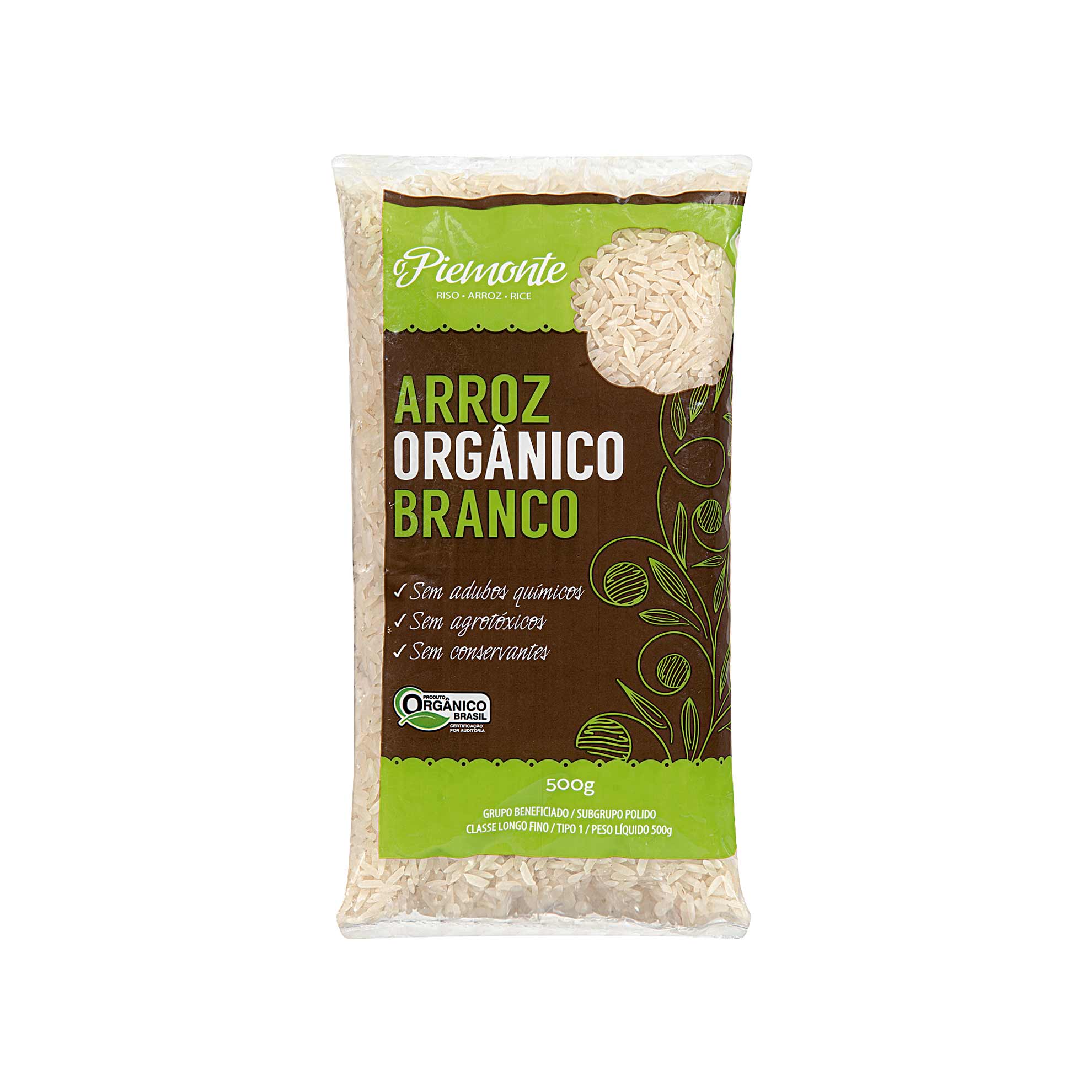 Arroz Branco Orgânico O Piemonte 500g